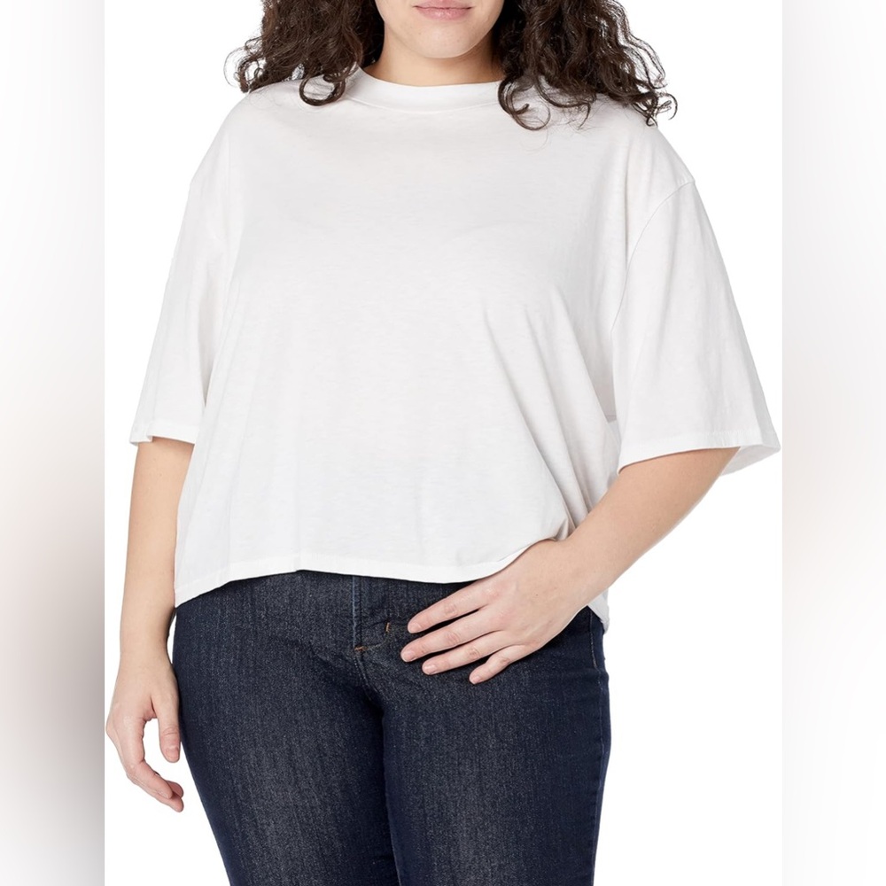 The Drop Women's Sydney Short-Sleeve Cropped Crew Neck T-Shirt